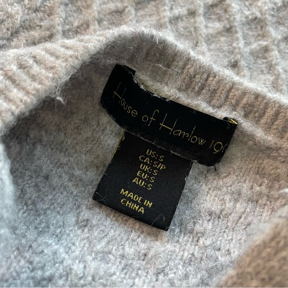 House Of Harlow Grey Cable Knit Mini Dress Small - Picture 8 of 13